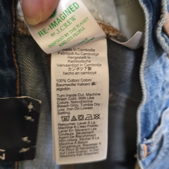 NWT J. Crew Premium Edition High Rise Straight Jeans Rigid Denim 27 Button Fly - Picture 9 of 10